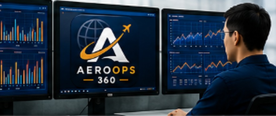 Analyst reviewing AeroOps360 operational dashboards