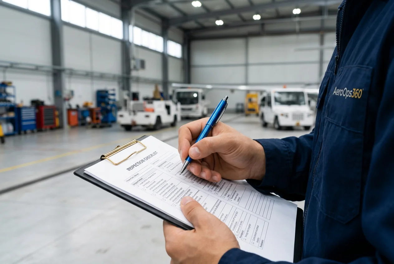Auditor completing a compliance checklist on a clipboard